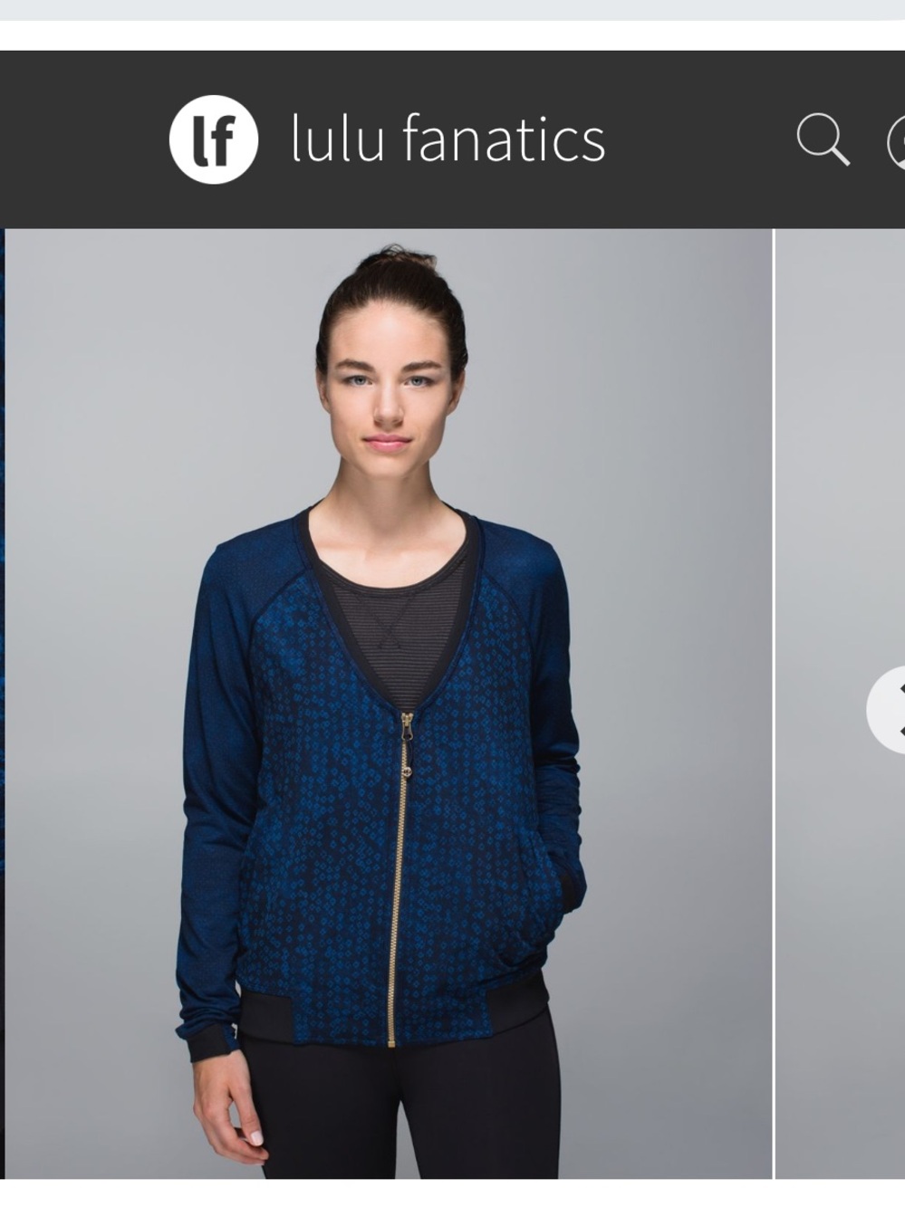 NWT Lululemon H'Om Run Jacket 10 Kanoko Twist Inkwell Rugged Blue Sashico Cross